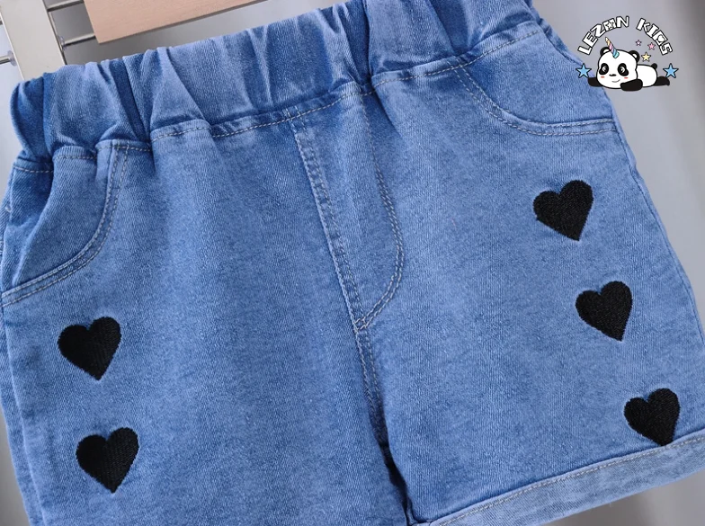LEZONKIDS - 2024 New Available Customization Summer Elastic Waist Girls Shorts for 3 to 12T Kids
